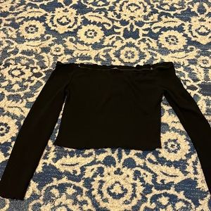 SHEIN off the shoulder crop top!